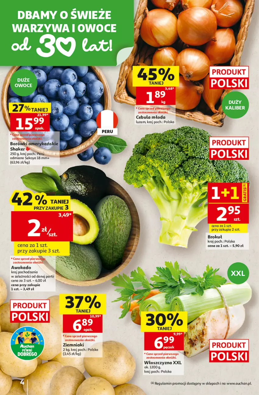 Gazetka promocyjna Auchan - 30 Lat Hipermarket - ważna 22.10 do 28.10.2026 - strona 4 - produkty: Cebula, SEKO, Ziemniaki