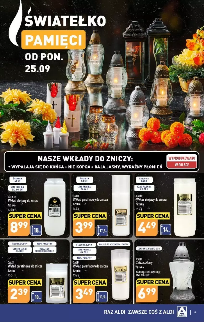 Gazetka promocyjna Aldi - ważna 27.09 do 30.09.2023 - strona 13 - produkty: Olej, Wkład olejowy, Znicz