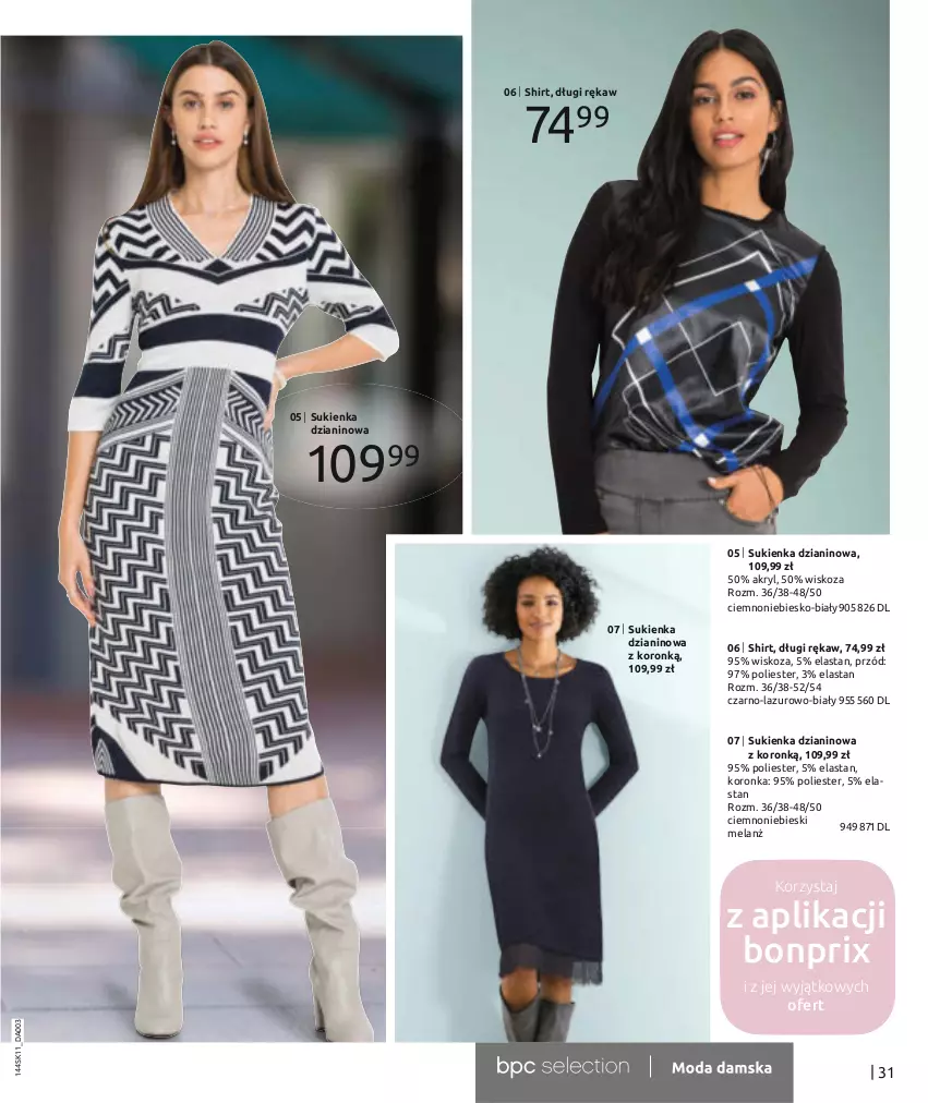 Gazetka promocyjna Bonprix - TWÓJ LOOK Z NUTĄ GLAMOUR - ważna 10.11.2021 do 10.05.2022 - strona 33 - produkty: Lazur, Sukienka