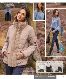 Gazetka promocyjna Bonprix - TWÓJ LOOK Z NUTĄ GLAMOUR - Gazetka - ważna od 10.05 do 10.05.2022 - strona 7 - produkty: Torebka, Kurtka, Pasek, Dżinsy, Botki