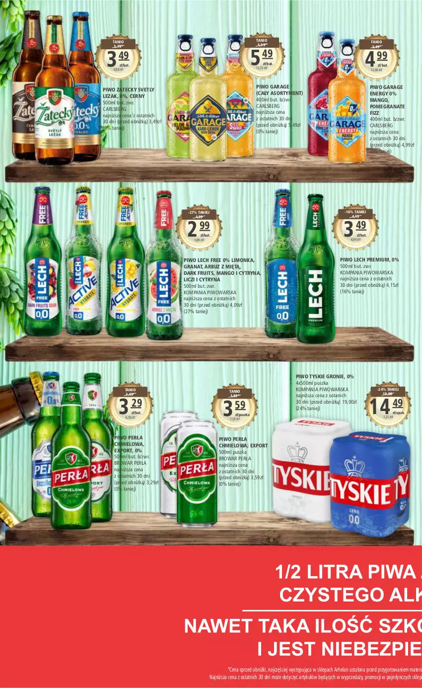 Gazetka promocyjna Arhelan - Gazetka - ważna 25.08 do 03.09.2023 - strona 14 - produkty: Arbuz, Carlsberg, Gra, Granat, Lech Premium, Liczi, Limonka, Mango, Perła, Piwo, Por, Tyskie