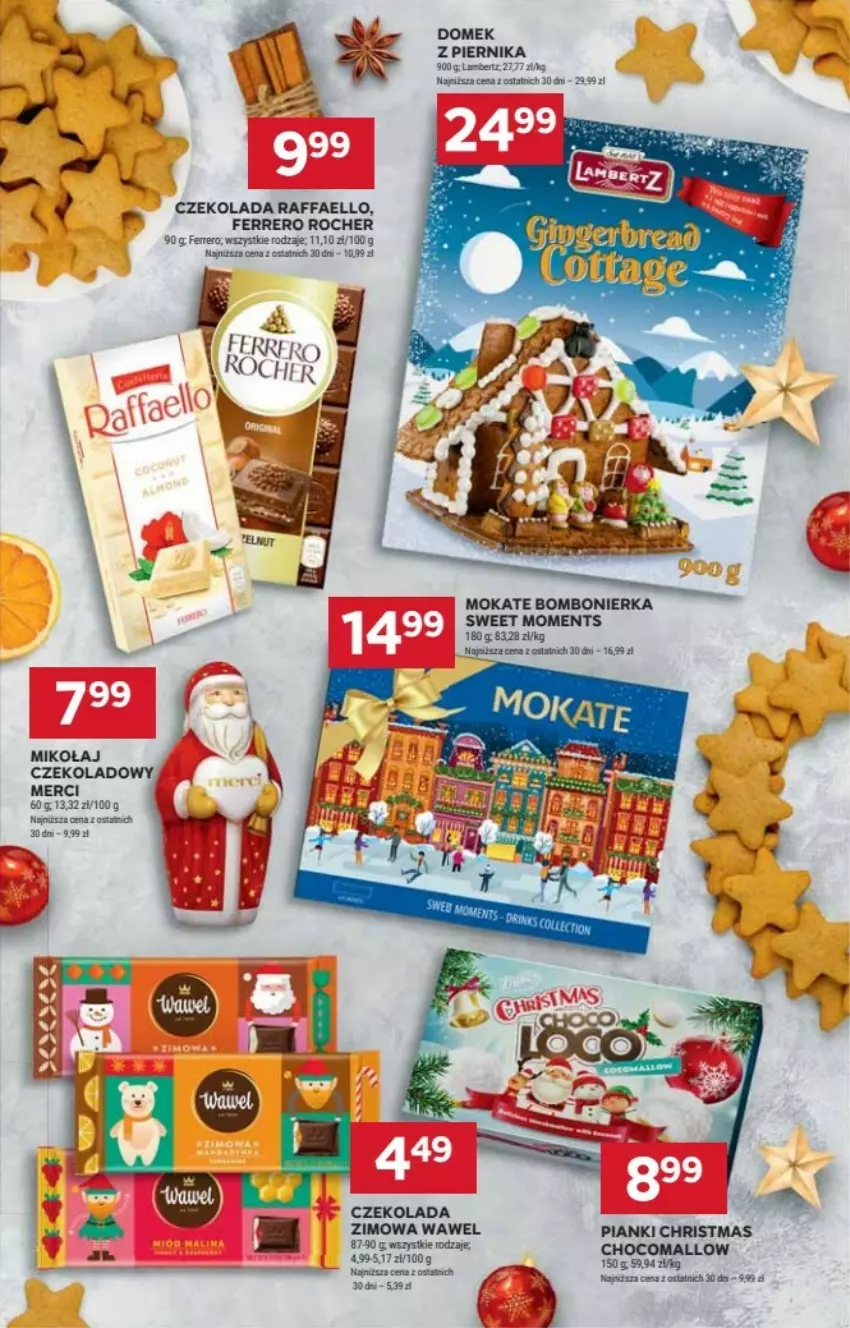 Gazetka promocyjna Stokrotka - ważna 19.12 do 25.12.2024 - strona 13 - produkty: Czekolada, Fa, Ferrero, Ferrero Rocher, Merci, Moments, Piernik, Raffaello, Wawel