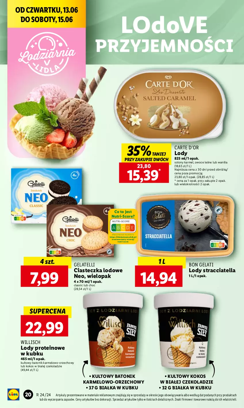 Gazetka promocyjna Lidl - GAZETKA - ważna 13.06 do 15.06.2024 - strona 26 - produkty: Baton, Dove, Kokos, Lody, Owoce, Tonik, Wazon