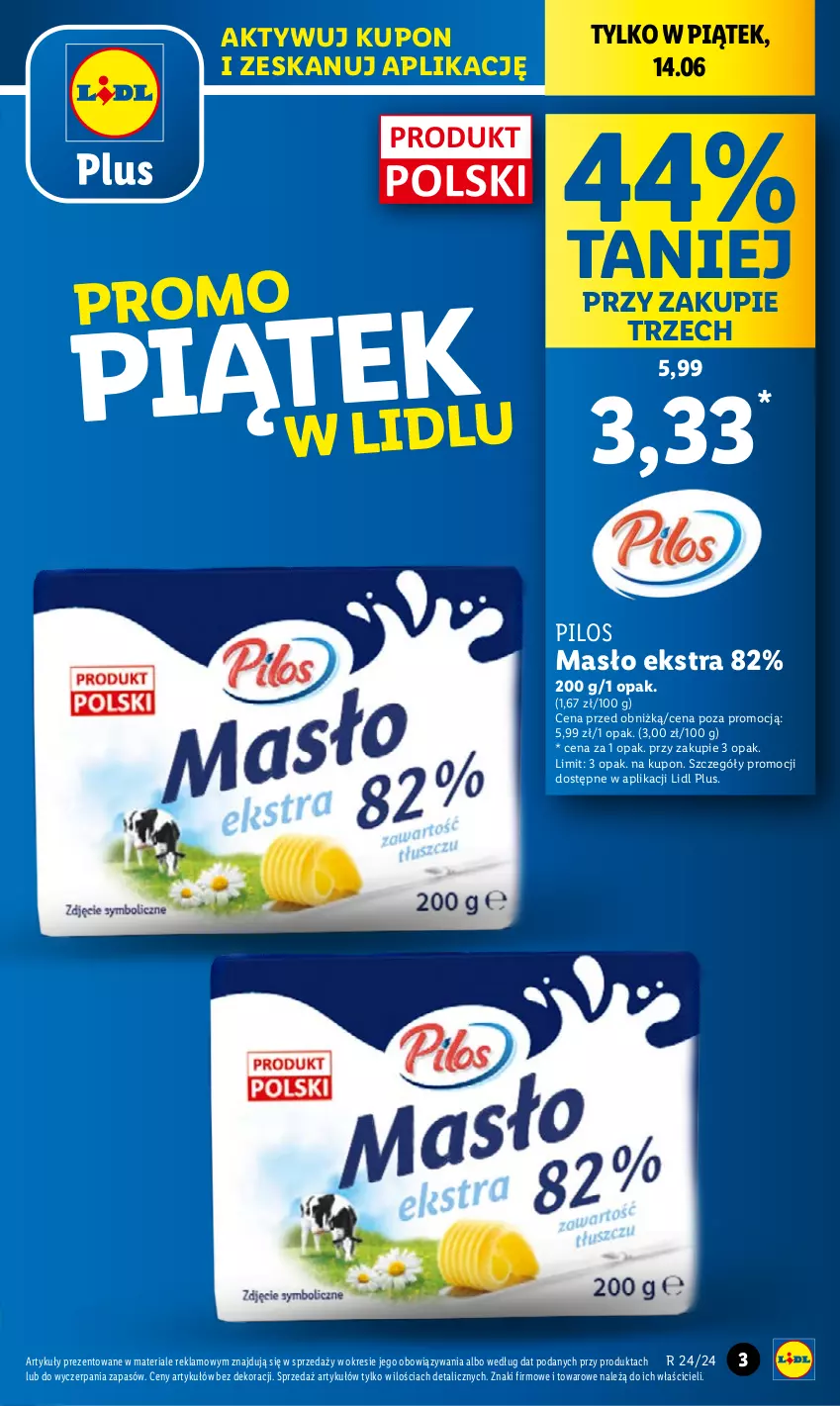 Gazetka promocyjna Lidl - GAZETKA - ważna 13.06 do 15.06.2024 - strona 5 - produkty: Masło, Pilos