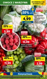 Gazetka promocyjna Lidl - GAZETKA - Gazetka - ważna od 15.06 do 15.06.2024 - strona 15 - produkty: Kalafior, Warzywa, Maliny, Owoce, Wino, Pomidory