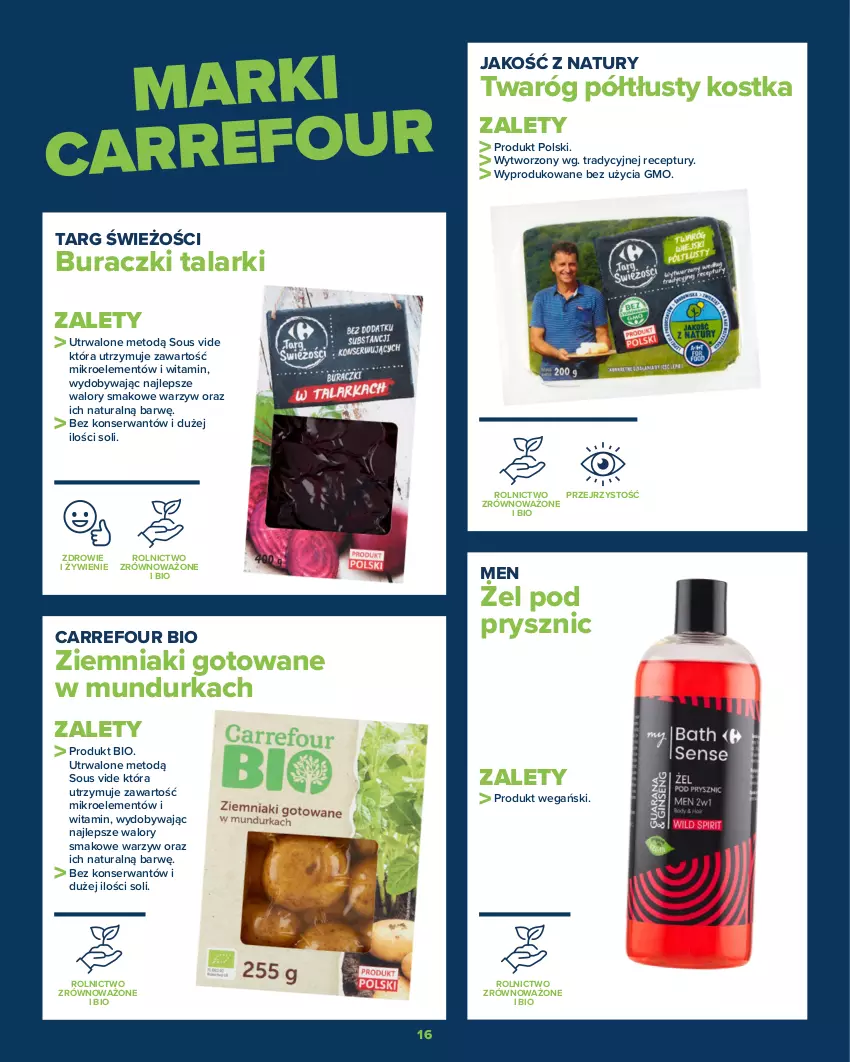 Gazetka promocyjna Carrefour - Gazetka Razem na rzecz tego, co dobre - ważna 24.10 do 06.11.2022 - strona 16 - produkty: Buraczki, Ser, Twaróg, Twaróg półtłusty, Zdrowie, Ziemniaki