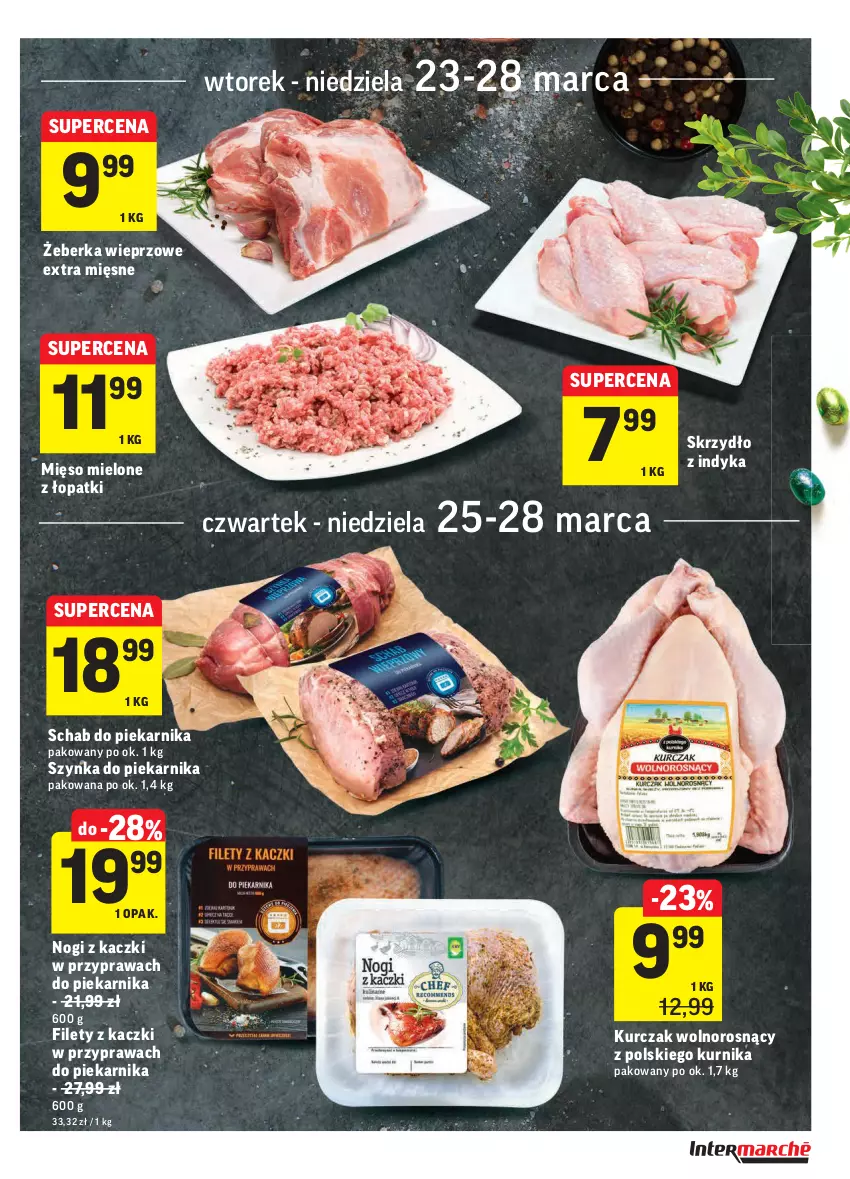 Gazetka promocyjna Intermarche - Wielkanoc - ważna 23.03 do 29.03.2021 - strona 13 - produkty: Kurczak, Mięso, Mięso mielone, Piekarnik, Szynka