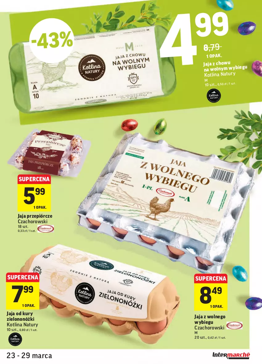 Gazetka promocyjna Intermarche - Wielkanoc - ważna 23.03 do 29.03.2021 - strona 5 - produkty: Jaja, Jaja z wolnego wybiegu, Kotlin