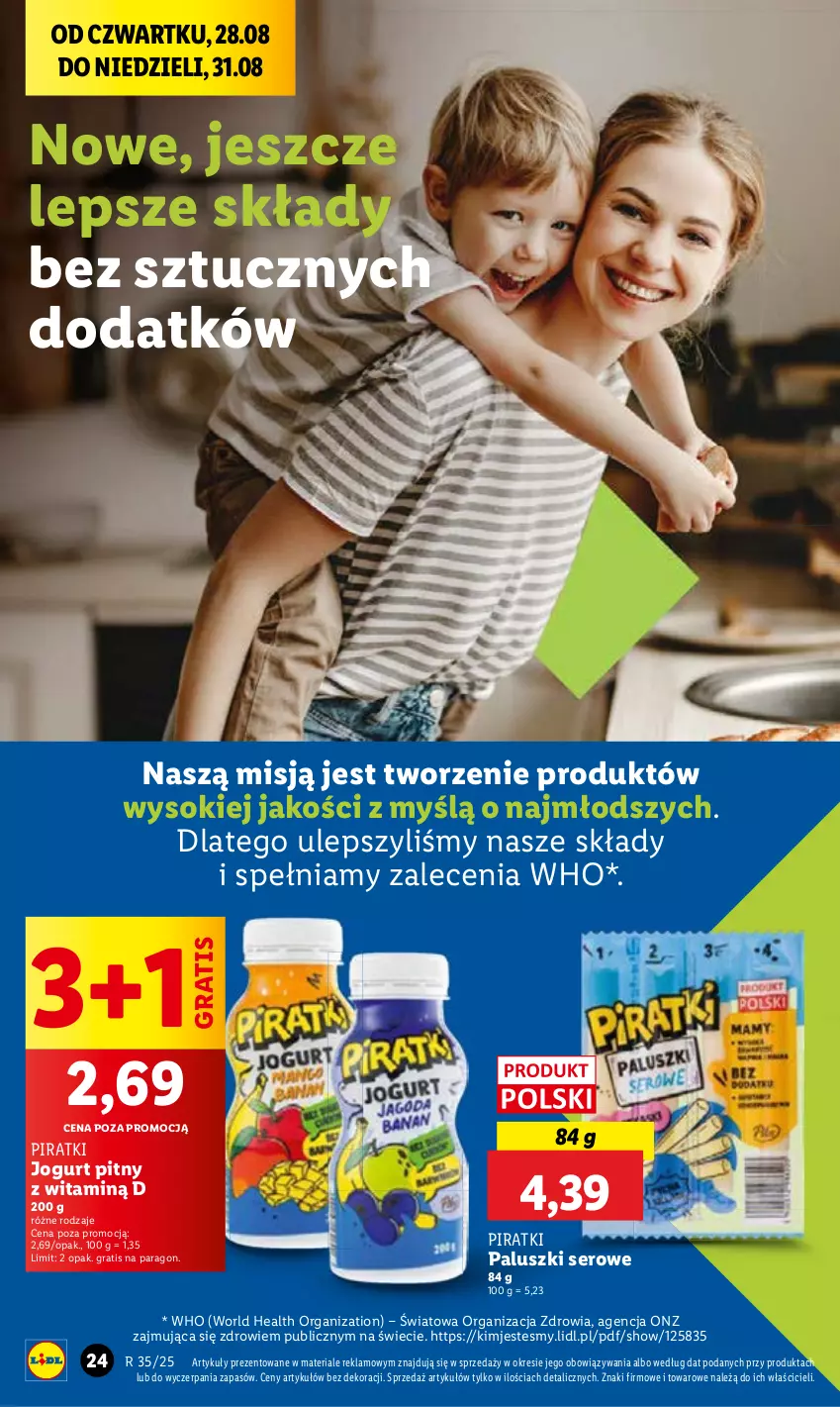 Gazetka promocyjna Lidl - GAZETKA - ważna 28.08 do 31.08.2025 - strona 26 - produkty: Gra, Jogurt, Jogurt pitny, Ser, Sok, Zdrowie