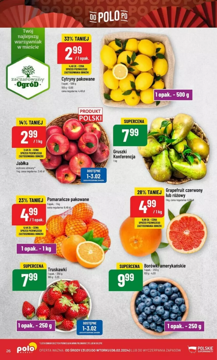 Gazetka promocyjna PoloMarket - ważna 31.01 do 06.02.2024 - strona 19 - produkty: Cytryny, Jabłka, Ogród