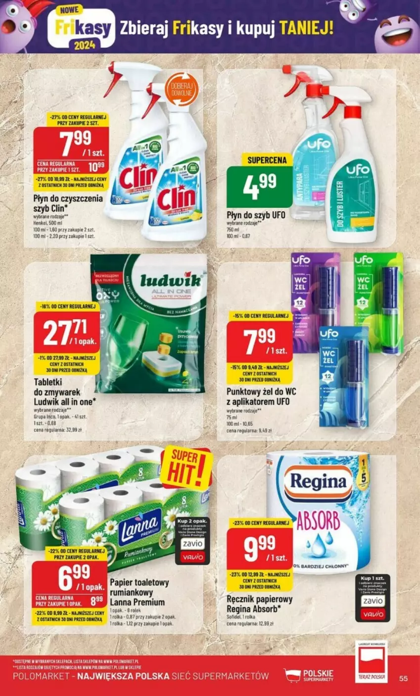 Gazetka promocyjna PoloMarket - ważna 31.01 do 06.02.2024 - strona 51 - produkty: Clin, Gin, Ludwik, Papier, Papier toaletowy, Ręcznik, Rum, Tablet