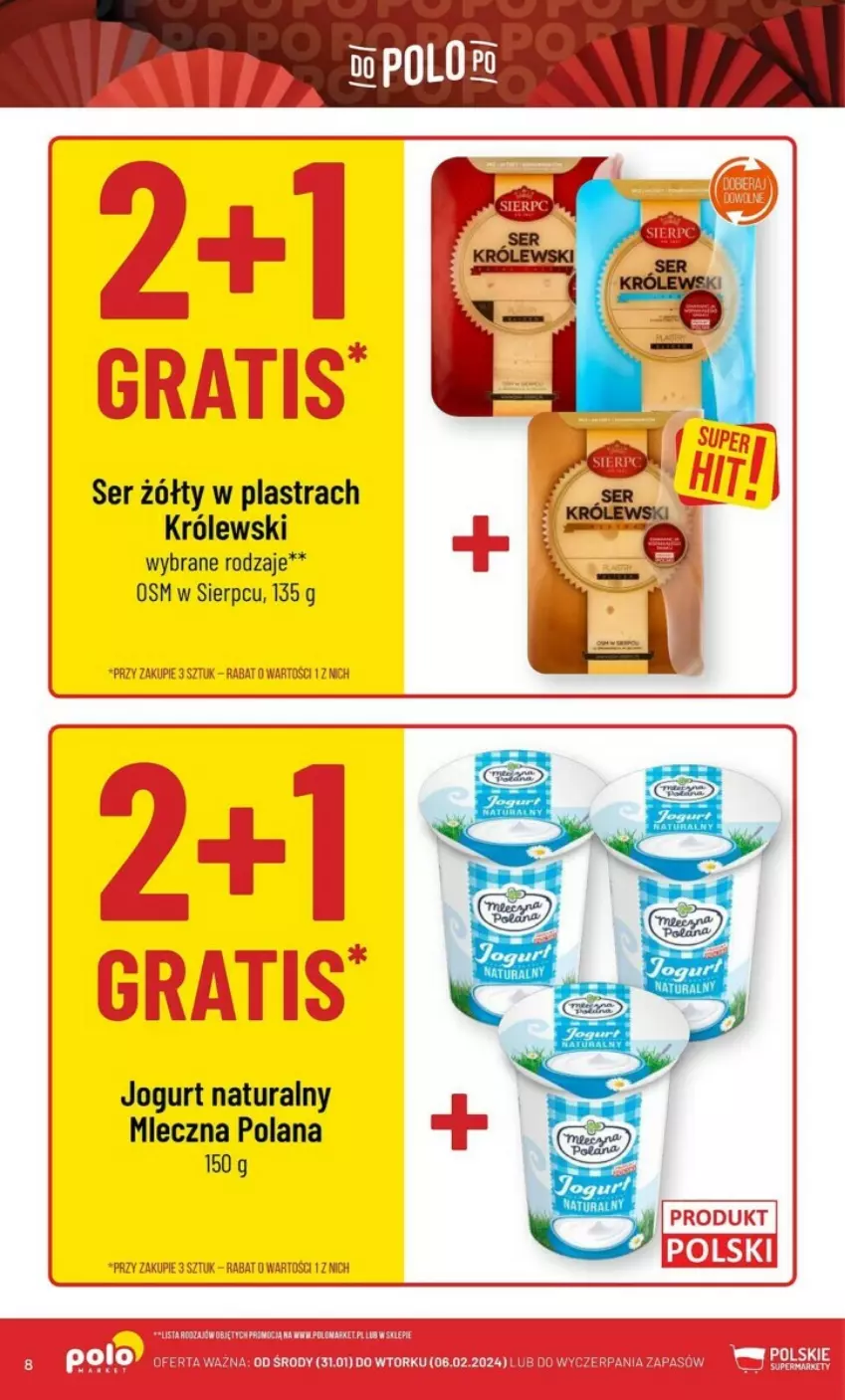 Gazetka promocyjna PoloMarket - ważna 31.01 do 06.02.2024 - strona 61 - produkty: Jogurt, Jogurt naturalny, Królewski, LANA, Ser