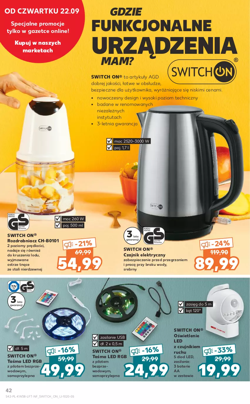 Gazetka promocyjna Kaufland - OFERTA TYGODNIA - ważna 22.09 do 28.09.2022 - strona 42 - produkty: Czajnik, Czajnik elektryczny, Mop, Piec, Rozdrabniacz, Silan, Sok