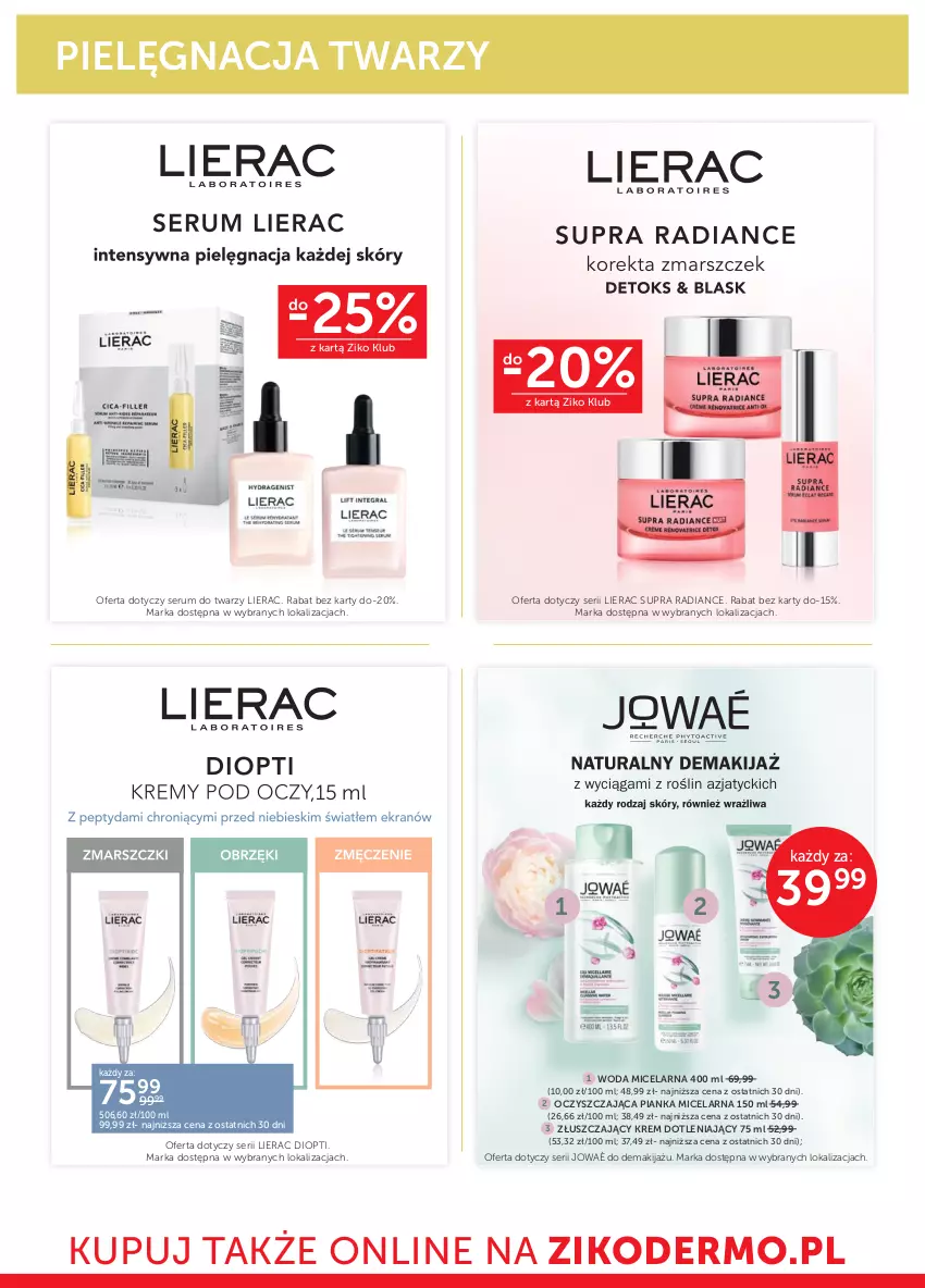 Gazetka promocyjna Ziko - Gazetka Ziko Dermo - ważna 13.07 do 26.07.2023 - strona 10 - produkty: Lierac, Makijaż, Rum, Ser, Serum, Serum do twarzy, Woda, Woda micelarna