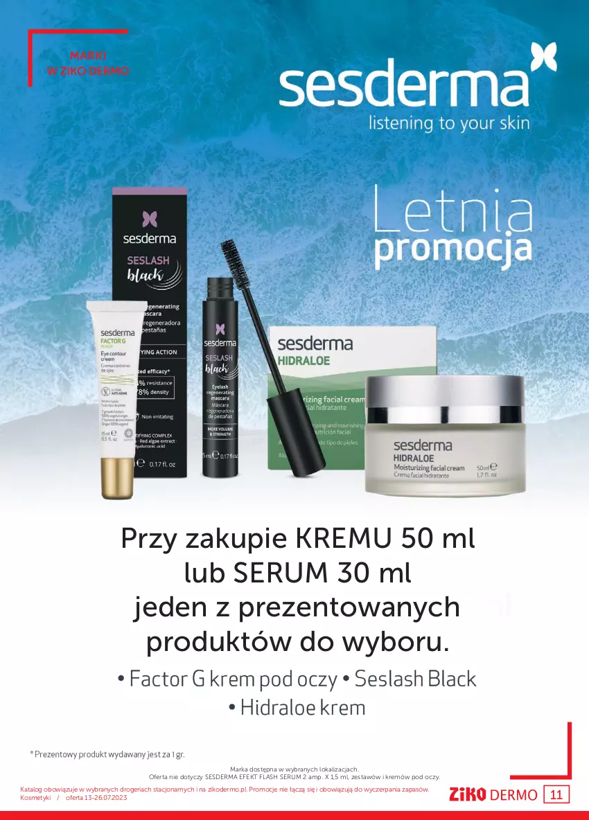 Gazetka promocyjna Ziko - Gazetka Ziko Dermo - ważna 13.07 do 26.07.2023 - strona 11 - produkty: Rum, Ser, Serum, Sesderma