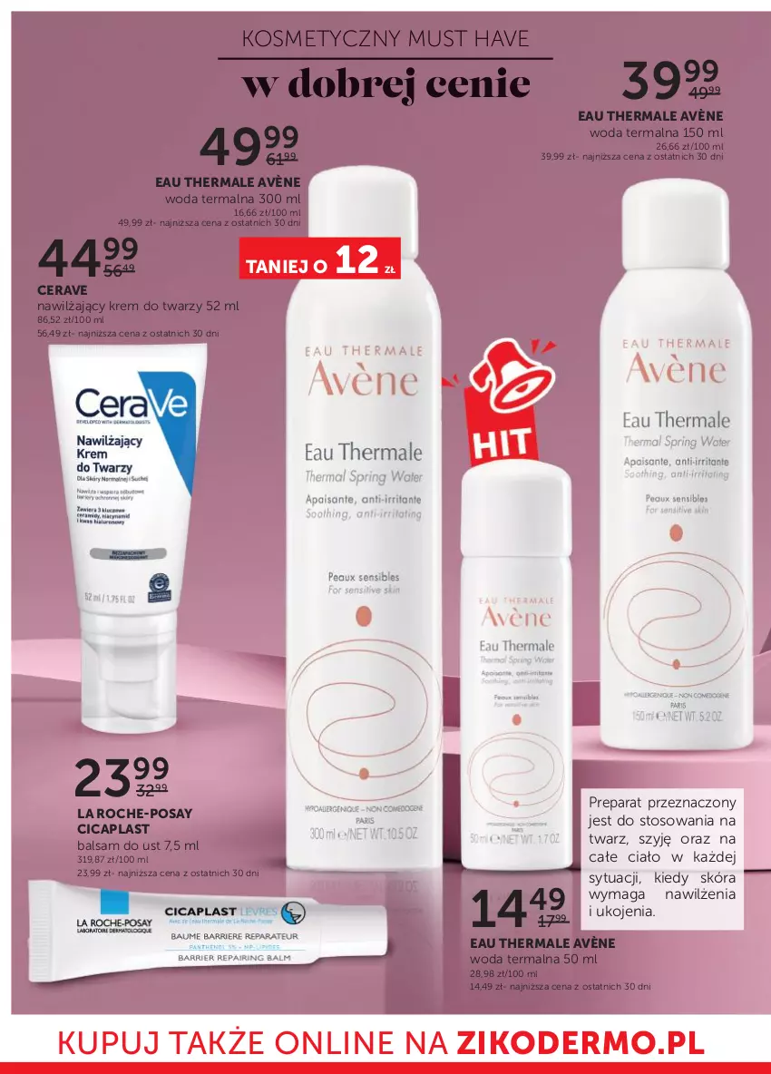 Gazetka promocyjna Ziko - Gazetka Ziko Dermo - ważna 13.07 do 26.07.2023 - strona 8 - produkty: Avène, Balsam do ust, CeraVe, Krem do twarzy, La Roche-Posay, Mus, Woda