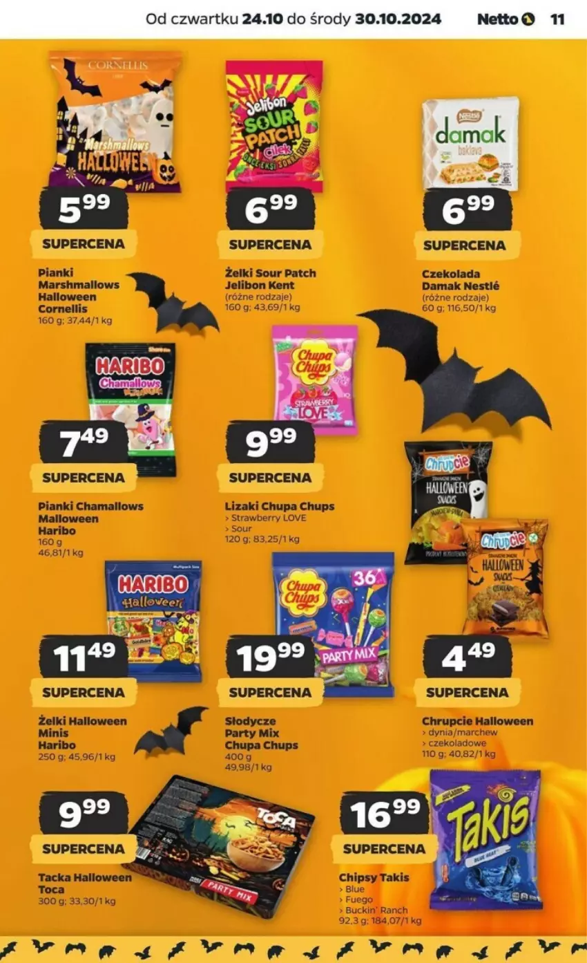 Gazetka promocyjna Netto - ważna 24.10 do 30.10.2024 - strona 3 - produkty: Chipsy, Chupa Chups, Czekolada, Hama, Haribo, Lizaki