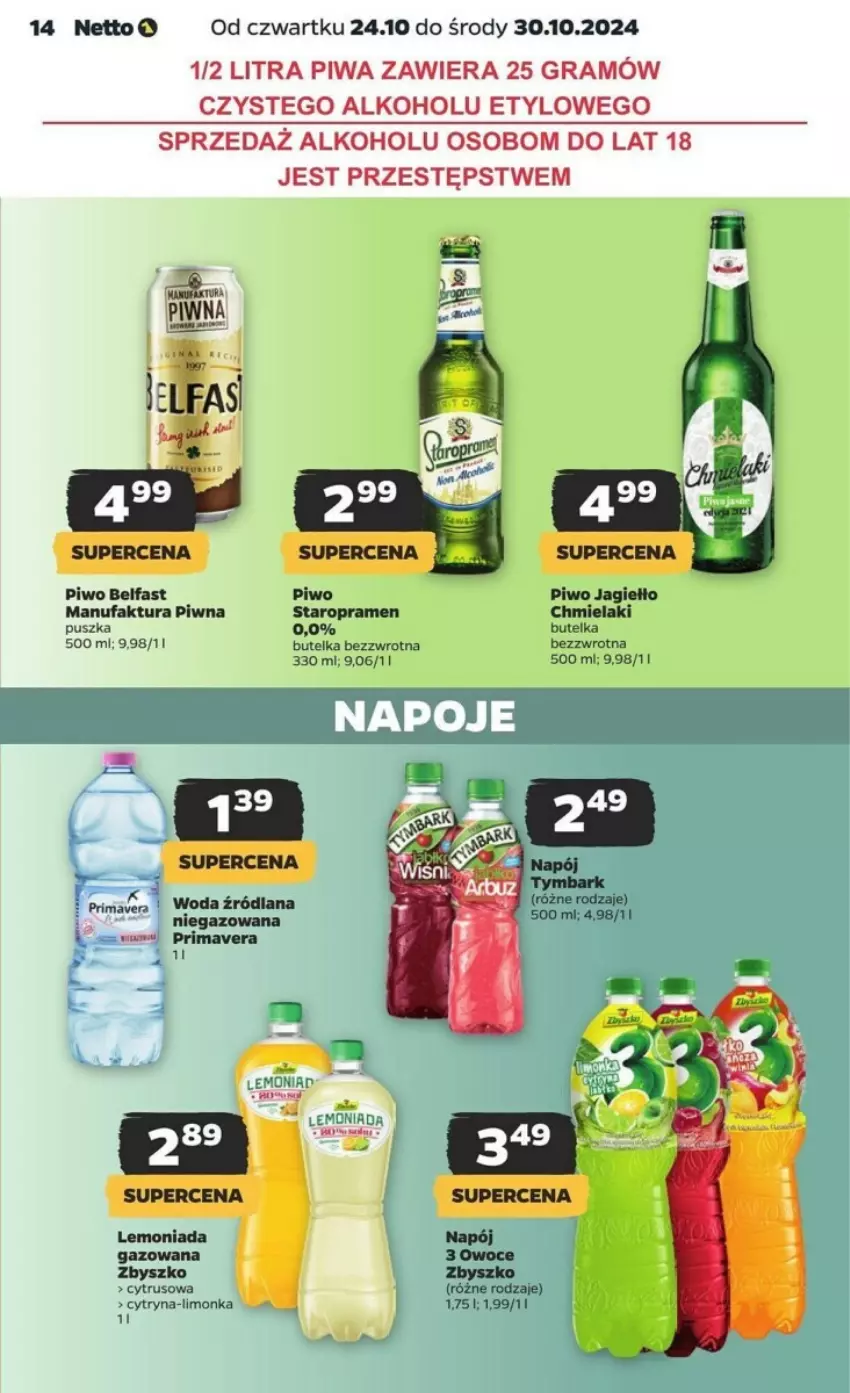 Gazetka promocyjna Netto - ważna 24.10 do 30.10.2024 - strona 6 - produkty: Fa, Gra, Lemoniada, Limonka, Napój, Owoce, Piwa, Piwo, Prima, Primavera