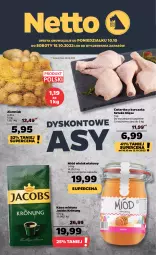Gazetka promocyjna Netto - Artykuły spożywcze - Gazetka - ważna od 15.10 do 15.10.2022 - strona 1 - produkty: Kurczak, Kawa mielona, Kawa, Jacobs Krönung, Siatka, Miód, Jacobs