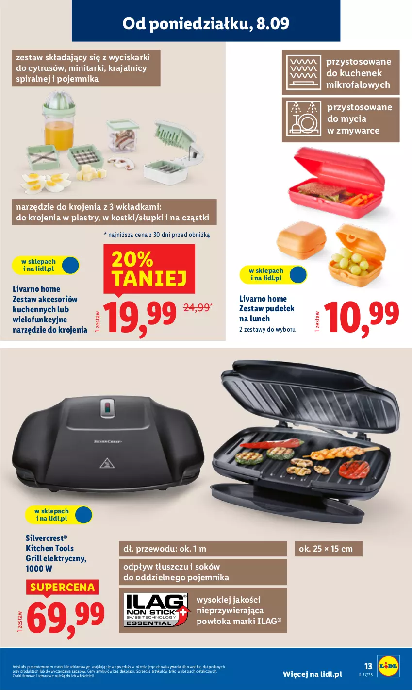 Gazetka promocyjna Lidl - GAZETKA - ważna 08.09 do 13.09.2025 - strona 15 - produkty: Fa, Grill, Ivar, Pojemnik, Silvercrest, Sok