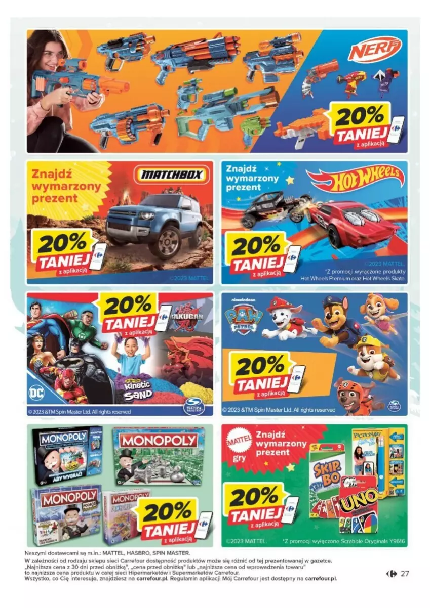 Gazetka promocyjna Carrefour - ważna 21.11 do 02.12.2023 - strona 22 - produkty: Hasbro, Mattel