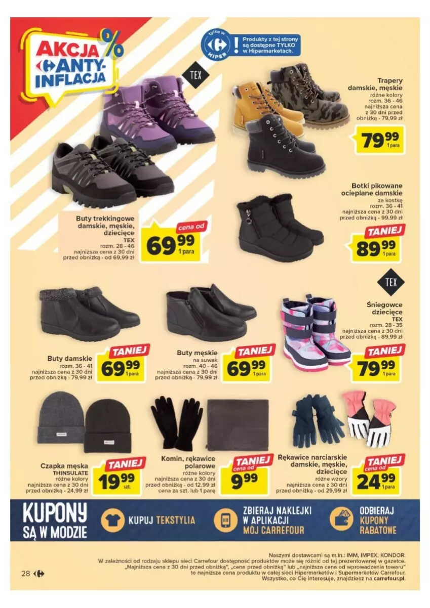 Gazetka promocyjna Carrefour - ważna 21.11 do 02.12.2023 - strona 24 - produkty: Botki, Buty, Czapka, Dzieci, Klej, Rękawice