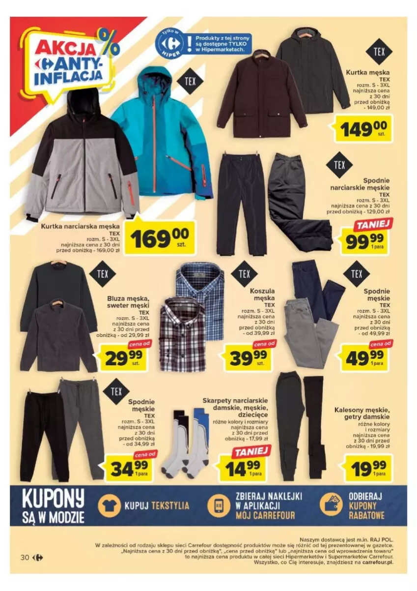 Gazetka promocyjna Carrefour - ważna 21.11 do 02.12.2023 - strona 26 - produkty: Bluza, Dzieci, Kalesony, Karp, Kosz, Koszula, Kurtka, Orka, Sony, Spodnie, Sweter