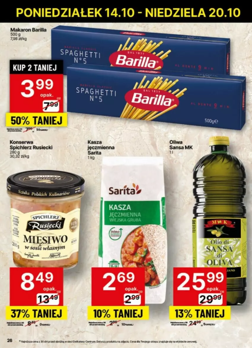 Gazetka promocyjna Delikatesy Centrum - ważna 14.10 do 20.10.2024 - strona 19 - produkty: Kasza, Rum, Sarita, Ser, Sos, Spichlerz Rusiecki