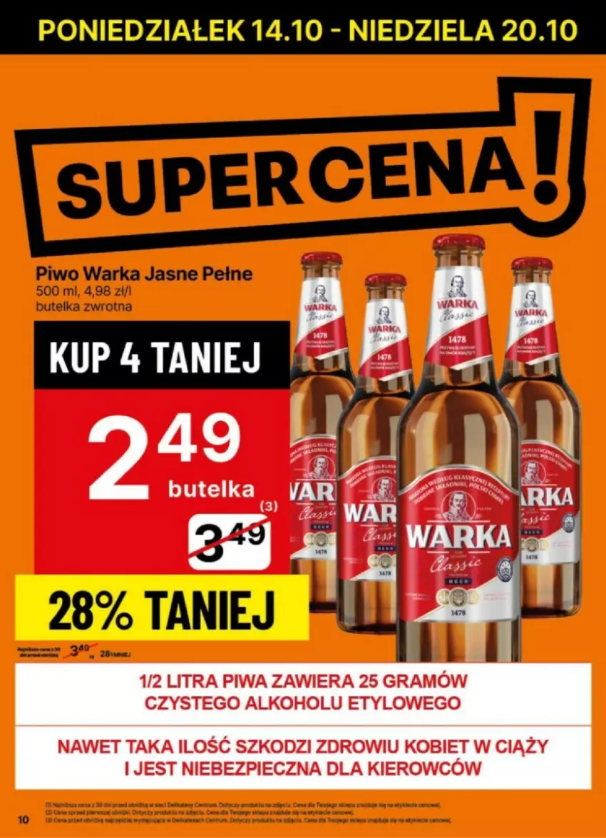 Gazetka promocyjna Delikatesy Centrum - ważna 14.10 do 20.10.2024 - strona 2 - produkty: Gra, Piec, Piwa, Piwo, Warka