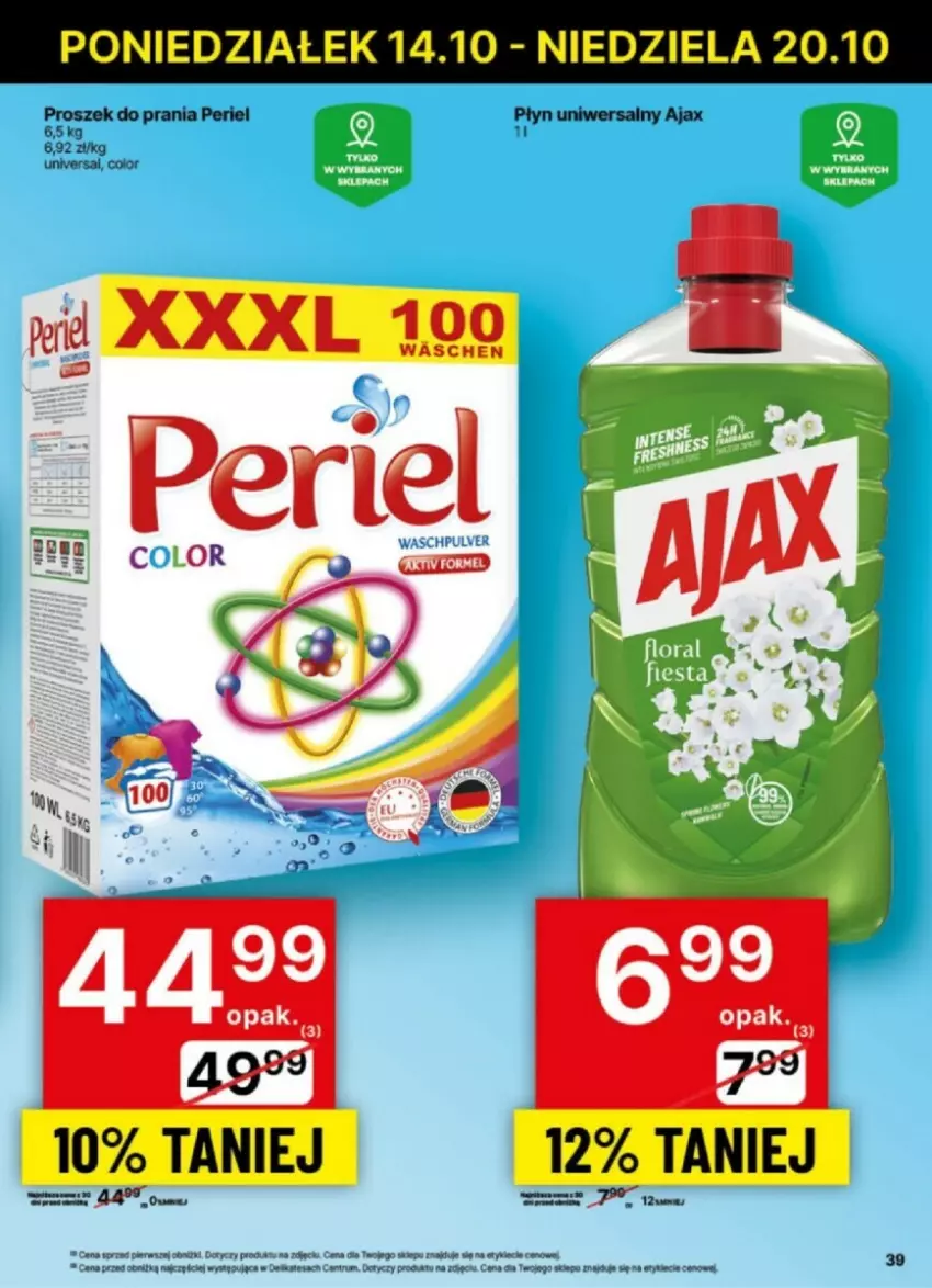 Gazetka promocyjna Delikatesy Centrum - ważna 14.10 do 20.10.2024 - strona 33 - produkty: Ajax, Proszek do prania