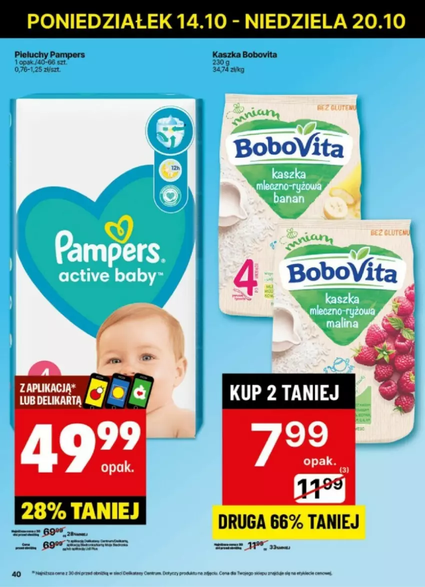 Gazetka promocyjna Delikatesy Centrum - ważna 14.10 do 20.10.2024 - strona 35 - produkty: BoboVita, Pampers, Pieluchy