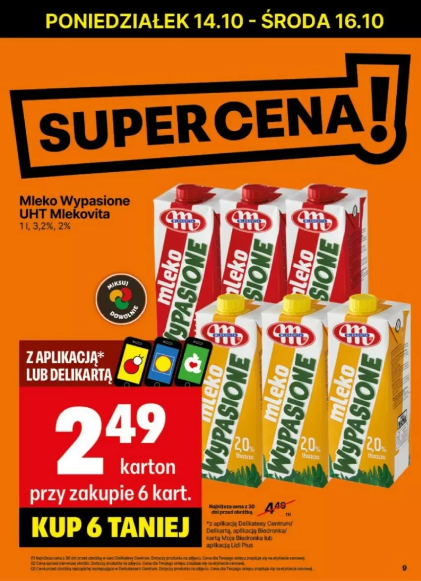 Gazetka promocyjna Delikatesy Centrum - ważna 14.10 do 20.10.2024 - strona 44 - produkty: Mleko