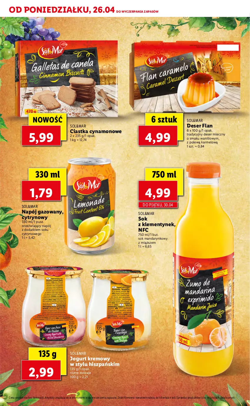 Gazetka promocyjna Lidl - TYDZIEŃ SMAKÓW IBERYJSKICH - ważna 26.04 do 30.04.2021 - strona 20 - produkty: Ciastka, Deser, Deser mleczny, Jogurt, Napój, Napój gazowany, Ser, Sok