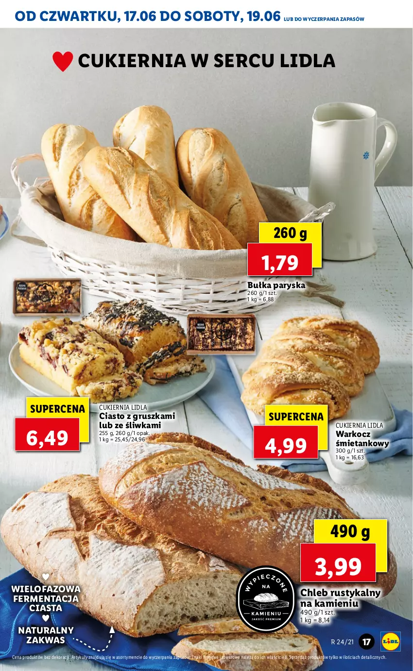 Gazetka promocyjna Lidl - GAZETKA - ważna 17.06 do 19.06.2021 - strona 17 - produkty: Bułka, Chleb, Cukier, Fa, Koc, Rust, Ser