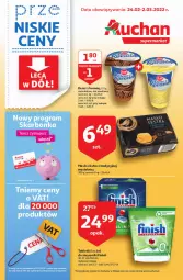 Gazetka promocyjna Auchan - przeNISKIE CENY lecą w dół Supermarkety - Gazetka - ważna od 02.03 do 02.03.2022 - strona 1 - produkty: Ser, Finish, Tablet, Tera, Deser, Zmywarki, Masło