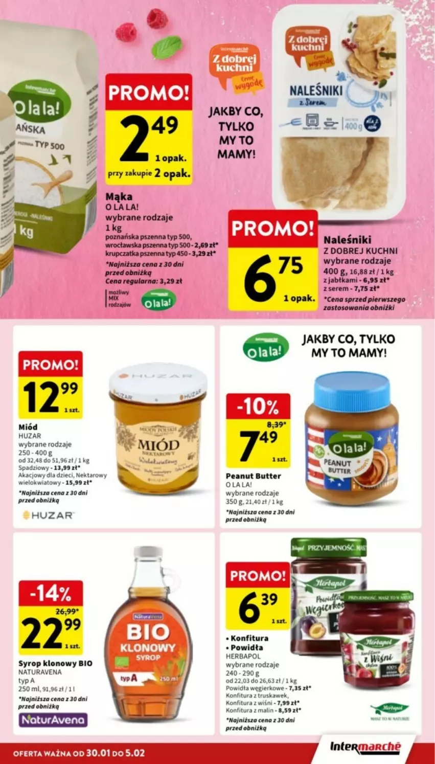 Gazetka promocyjna Intermarche - ważna 30.01 do 05.02.2025 - strona 20 - produkty: Dzieci, Herbapol, Jabłka, Konfitura, Mąka, Miód, Naleśniki, Nektar, Ser, Syrop