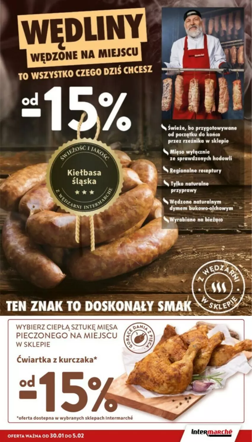 Gazetka promocyjna Intermarche - ważna 30.01 do 05.02.2025 - strona 5 - produkty: Kiełbasa, Kurczak, Piec