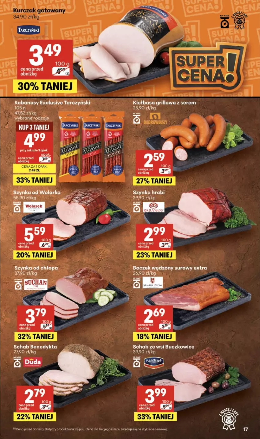 Gazetka promocyjna Delikatesy Centrum - Franczyza DC26 Czwartek - ważna 25.06 do 01.07.2026 - strona 17 - produkty: Boczek, Fa, Grill, Kabanos, Kiełbasa, Schab Benedykta, Ser, Tarczyński