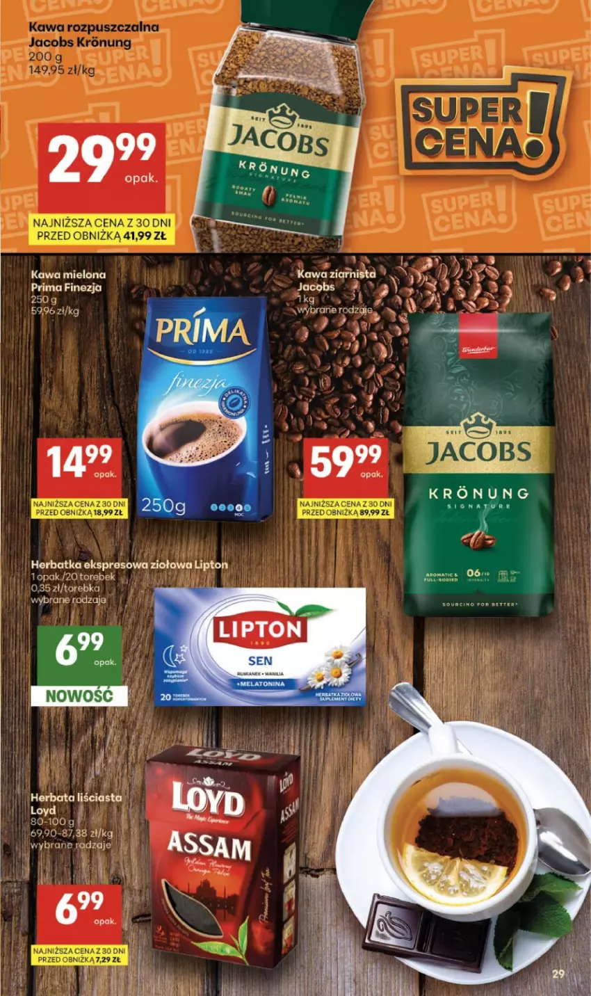 Gazetka promocyjna Delikatesy Centrum - Franczyza DC26 Czwartek - ważna 25.06 do 01.07.2026 - strona 29 - produkty: Kawa, Kawa mielona, Kawa ziarnista, Lipton, Rum, Torebka