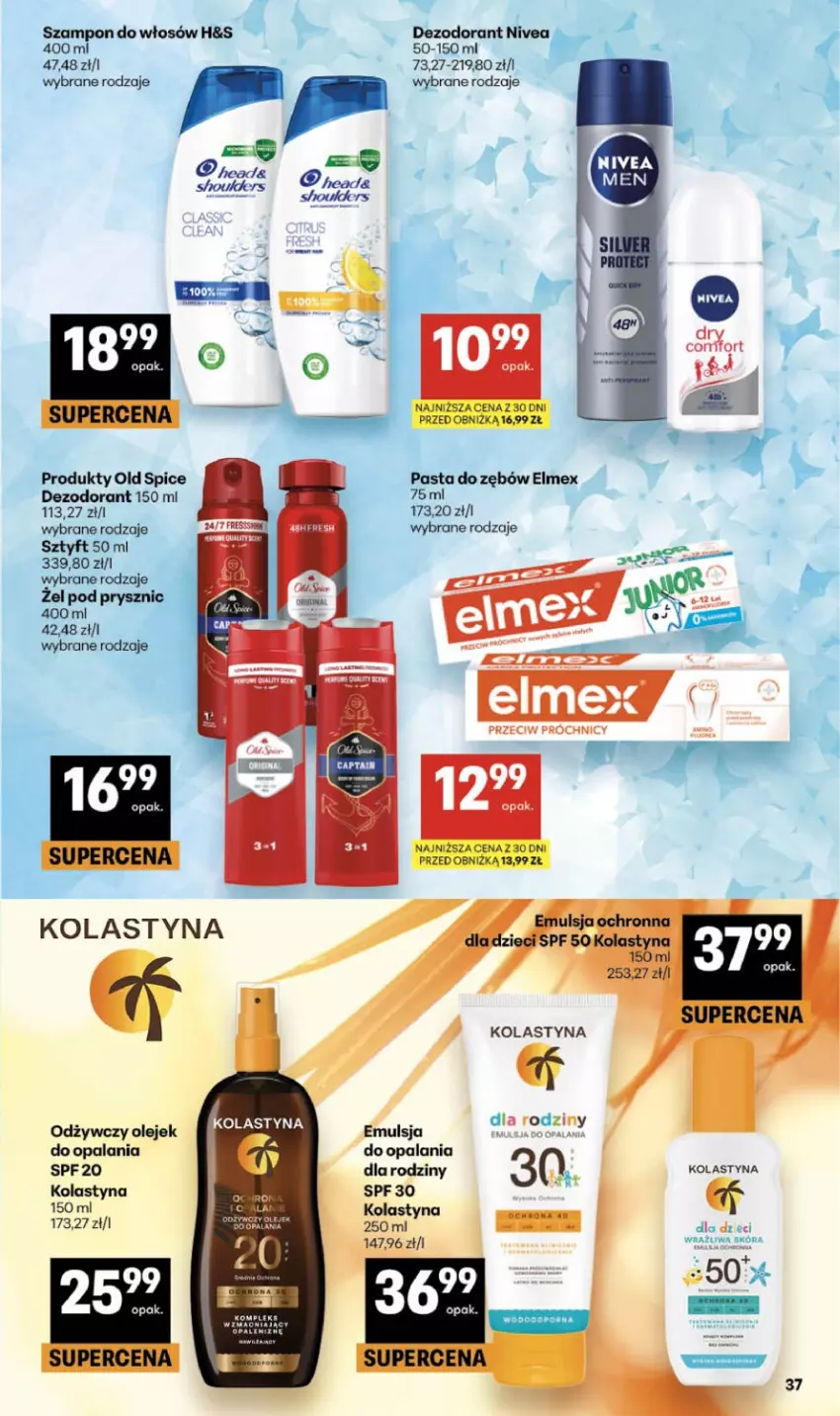 Gazetka promocyjna Delikatesy Centrum - Franczyza DC26 Czwartek - ważna 25.06 do 01.07.2026 - strona 37 - produkty: Dezodorant, Elmex, Emulsja, LANA, Nivea, Old Spice, Olej, Pasta do zębów, Ser, Szampon