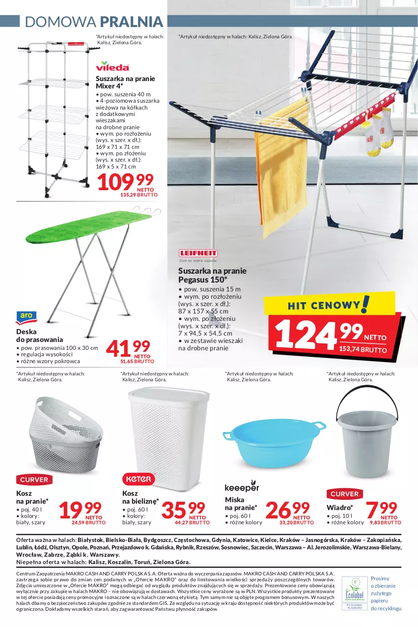 Gazetka promocyjna Makro - [Oferta promocyjna] Artykuły spożywcze i przemysłowe - ważna 19.10 do 30.10.2021 - strona 15 - produkty: Asus, Deska do prasowania, Gra, Kosz, Kosz na bieliznę, Miska, Papier, Piec, Rum, Sok, Sos, Suszarka, Suszarka na pranie, Szal, Wiadro, Wieszak