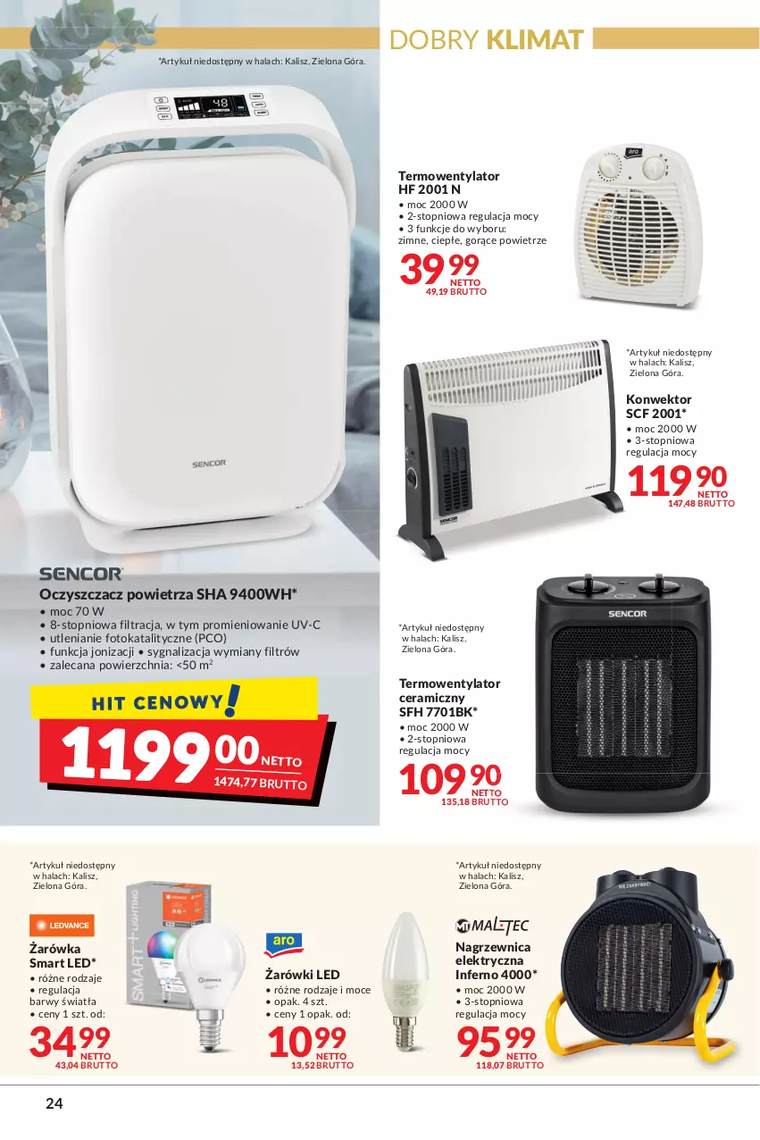 Gazetka promocyjna Makro - [Oferta promocyjna] Artykuły spożywcze i przemysłowe - ważna 19.10 do 30.10.2021 - strona 24 - produkty: Nagrzewnica elektryczna, Oczyszczacz powietrza, Termowentylator, Top