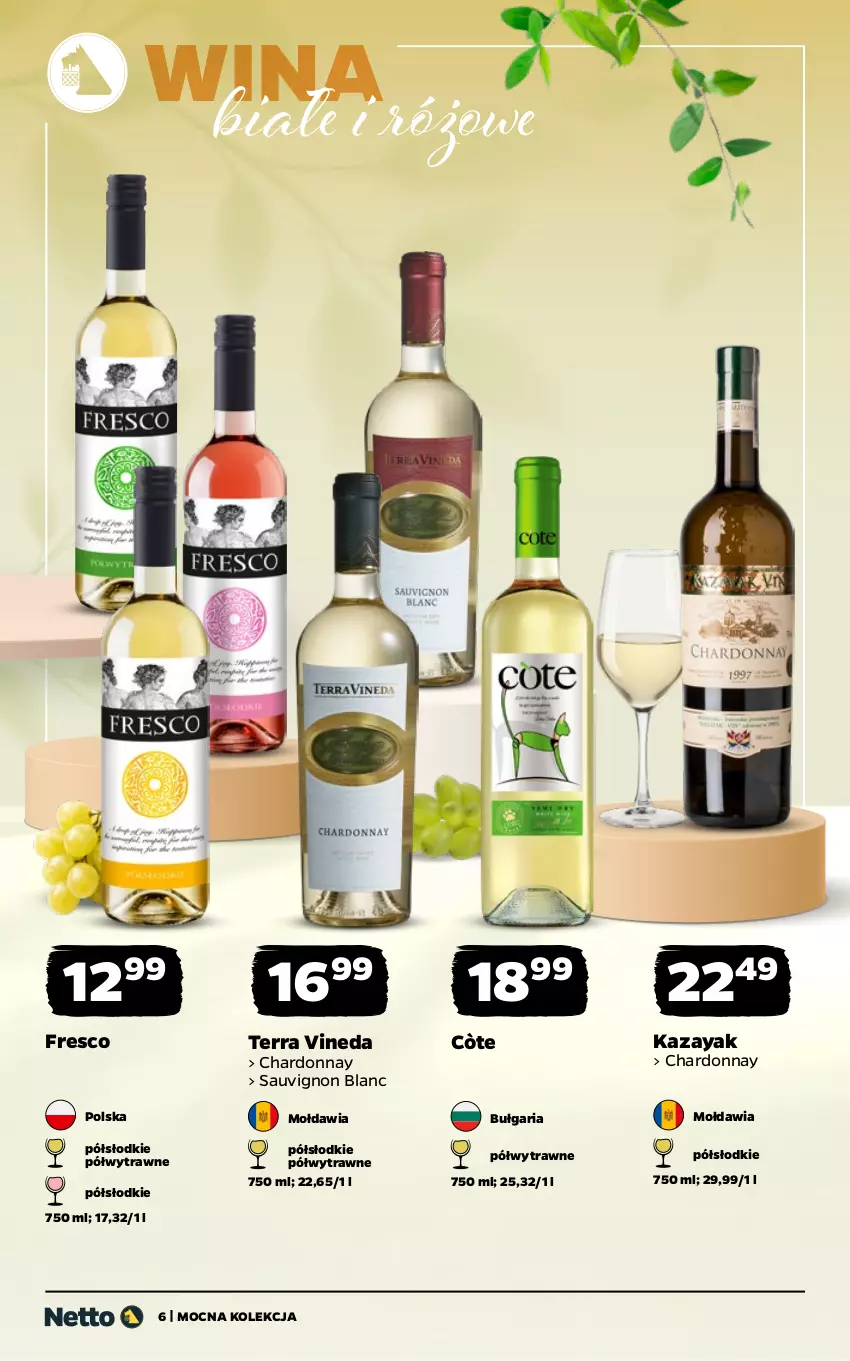 Gazetka promocyjna Netto - Alkohole - Mocne - ważna 30.03 do 11.04.2026 - strona 6 - produkty: Chardonnay, Fresco, Sauvignon Blanc