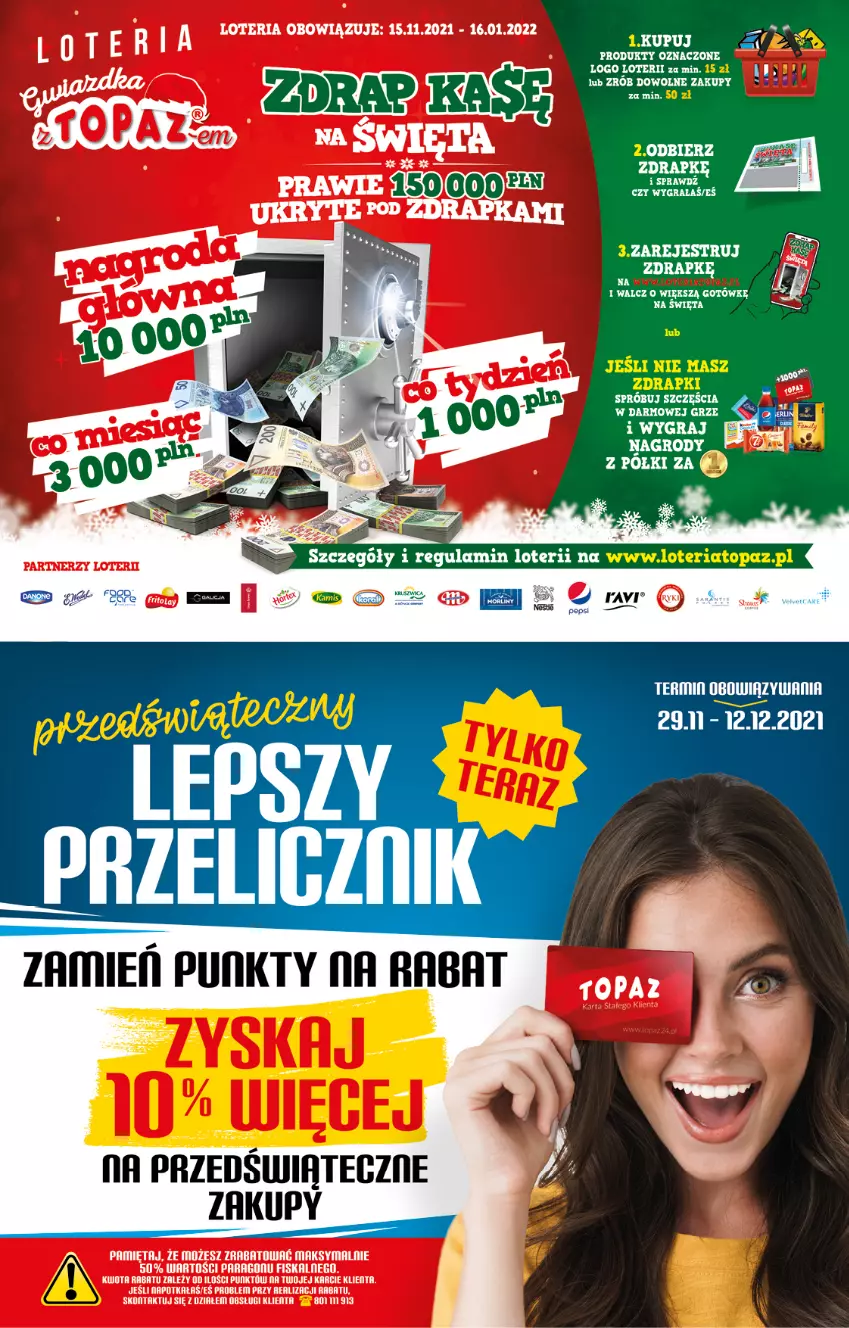 Gazetka promocyjna Topaz - Gazetka - ważna 25.11 do 01.12.2021 - strona 2 - produkty: HP, Mięta, Por