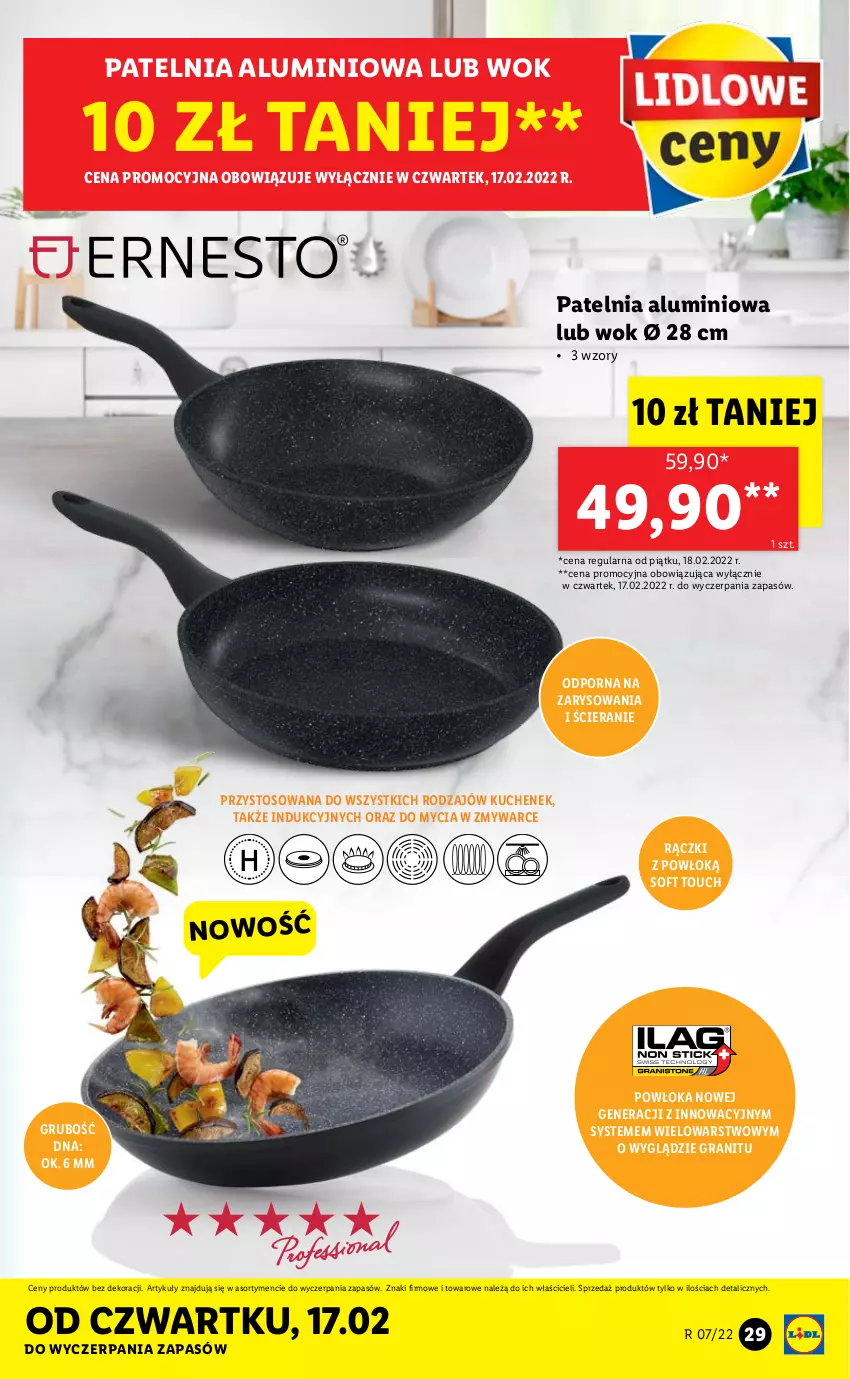 Gazetka promocyjna Lidl - GAZETKA - ważna 14.02 do 19.02.2022 - strona 29 - produkty: Gra, Patelnia, Por