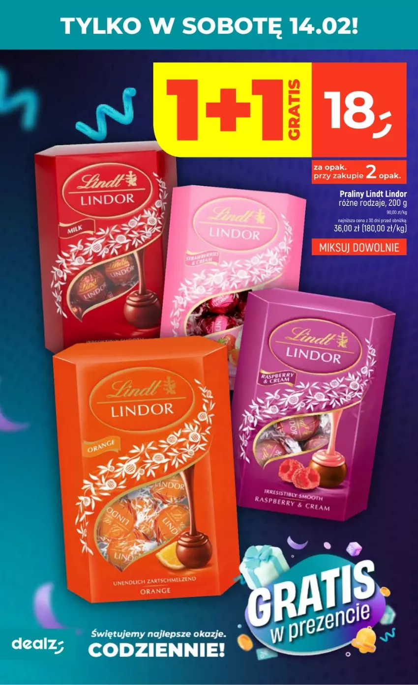 Gazetka promocyjna Dealz - GRATIS W PREZENCIE - ważna 12.02 do 18.02.2026 - strona 4 - produkty: Fa, Lindor, Lindt, Praliny