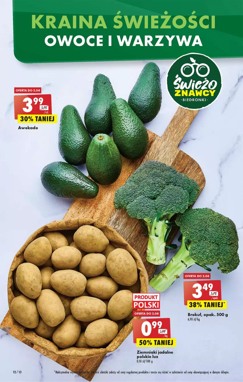 Gazetka promocyjna Biedronka - W tym tygodniu - ważna 31.03 do 06.04.2022 - strona 12 - produkty: Owoce, Warzywa, Ziemniaki