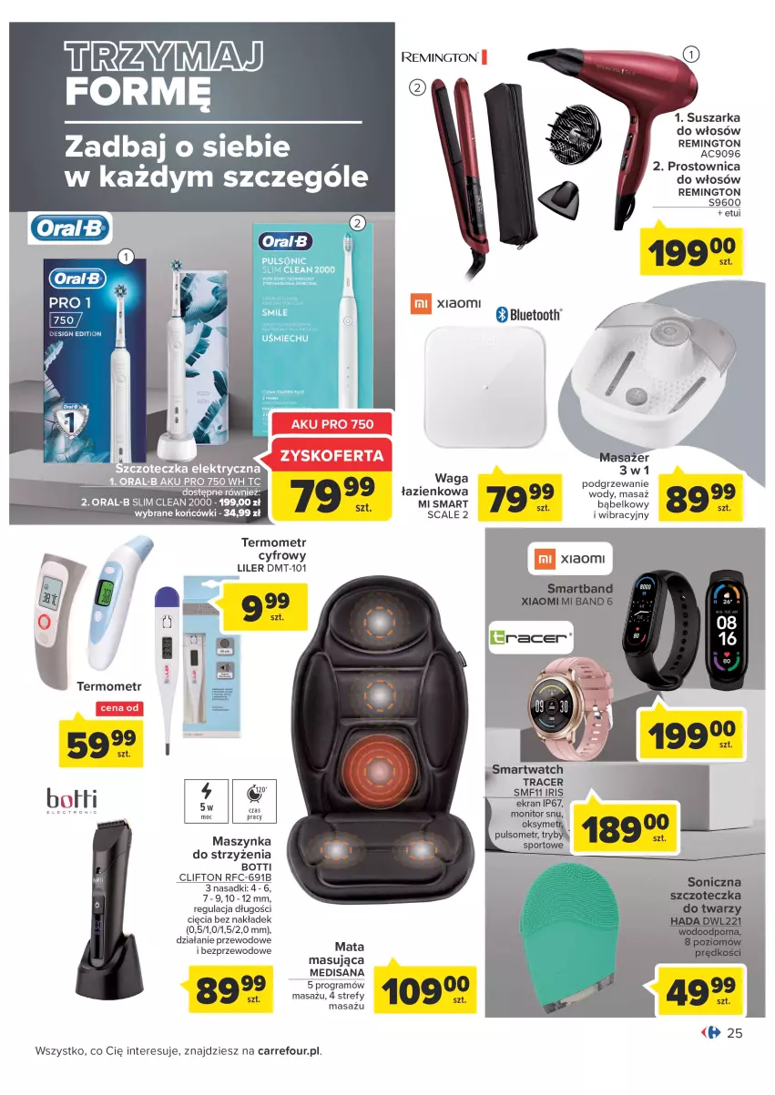 Gazetka promocyjna Carrefour - Gazetka Poczuj się kwitnąco na wiosnę - ważna 15.03 do 26.03.2022 - strona 25 - produkty: Acer, Gra, Isana, Maszynka, Monitor, Por, Prostownica do włosów, Remington, Smartwatch, Sport, Suszarka, Szynka, Termometr