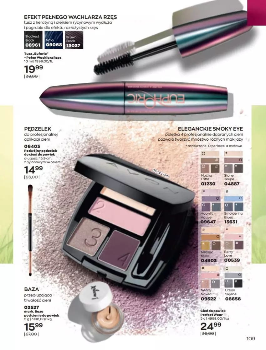 Gazetka promocyjna Avon - Katalog Avon online 5/2021 - ważna 01.05 do 31.05.2021 - strona 109 - produkty: Cień, Lack, Makijaż, Olej, Tusz