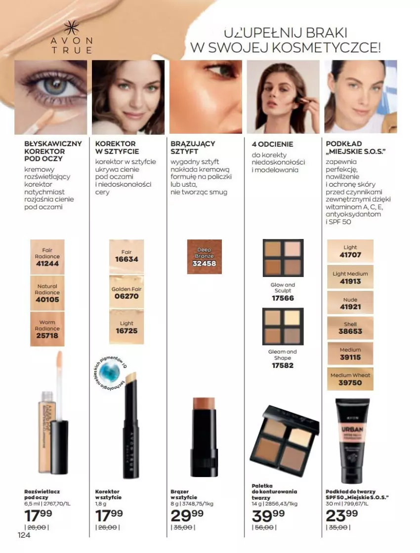 Gazetka promocyjna Avon - Katalog Avon online 5/2021 - ważna 01.05 do 31.05.2021 - strona 124 - produkty: Fa, Podkład, Podkład do twarzy, Rozświetlacz